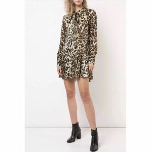 Alexis Lydia Animal Print Long Sleeve Mini Dress
